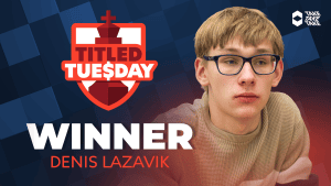 Титульний вівторок 04.11.2025: Денис Лазавік перевершив Магнуса Карлсена 