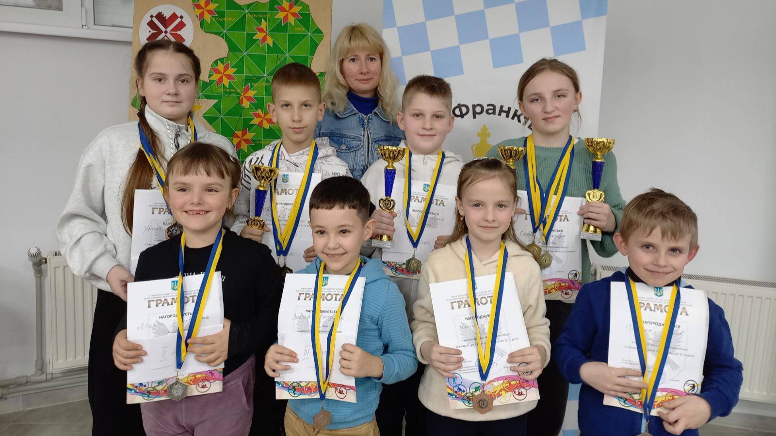 Оголошено результати відкритого чемпіонату Івано-Франківської області з шахів серед дітей до 12 років